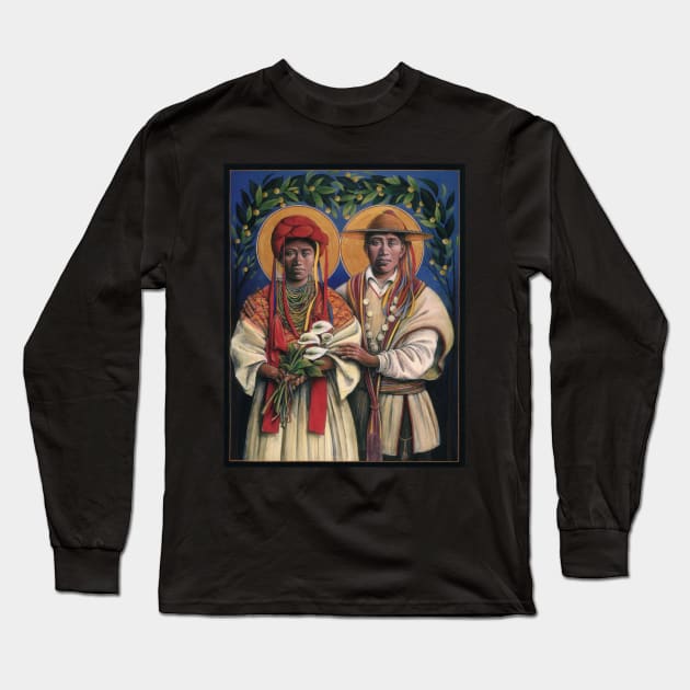 Guatemalan Marriage of Joseph & Mary Long Sleeve T-Shirt by JBG ICON